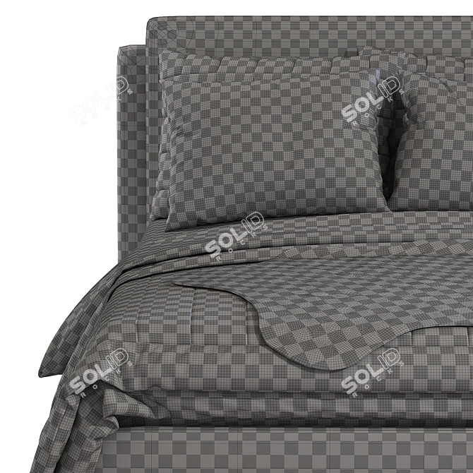 Modern Frick Basso Bed: Sleek and Stylish 3D model image 5