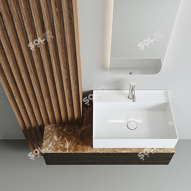 Alice Ceramica Bathroom Set 3D model image 3