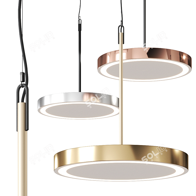 Elegant Perla Pendant by Neue Werkstatt 3D model image 1