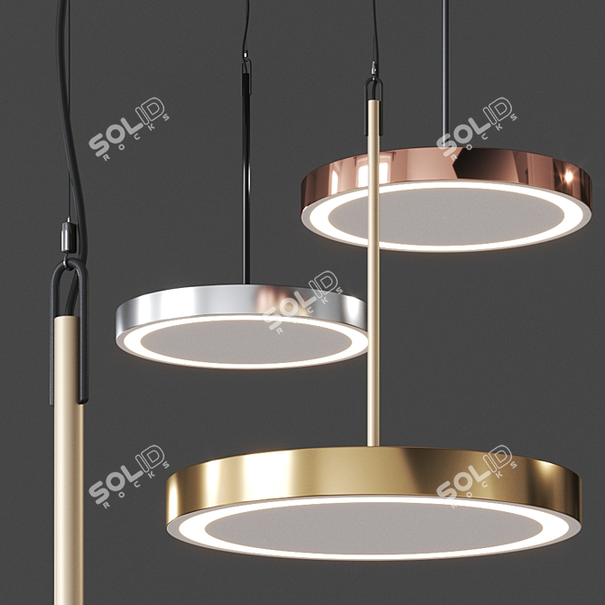 Elegant Perla Pendant by Neue Werkstatt 3D model image 3