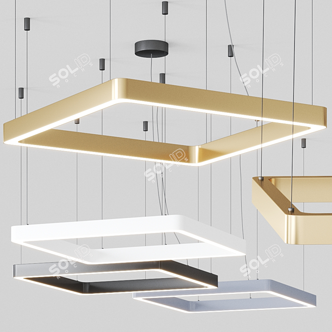 Caleo-G3 Inverse Pendant: Modern LED Lighting 3D model image 1