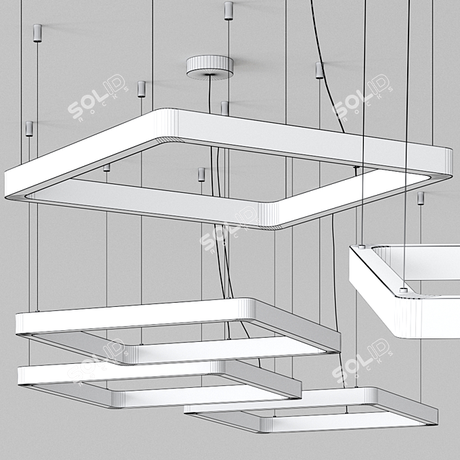 Caleo-G3 Inverse Pendant: Modern LED Lighting 3D model image 2