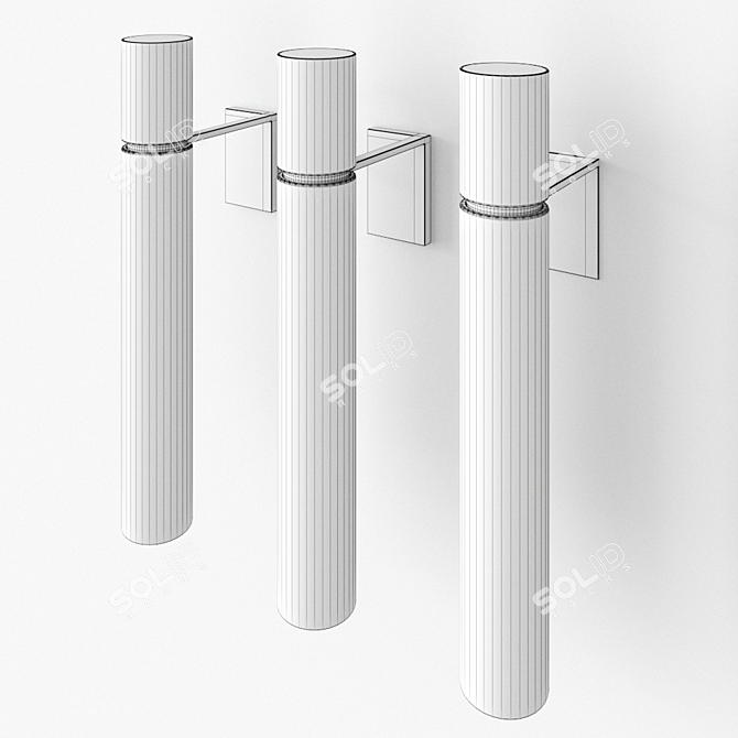 Sleek Italian Tubular Light 3D model image 2