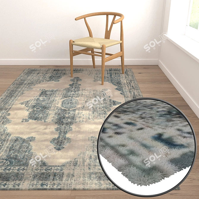 High-Quality Carpets Set 3D model image 5