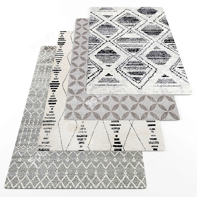 Modern Style Rugs Collection 3D model image 1
