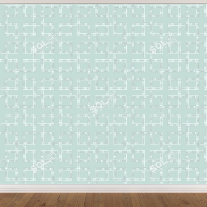 Seamless Wallpaper Set: 1361 - 3 Colors 3D model image 4