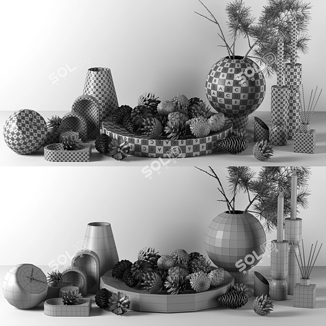 Elegant Decor Set 11: Versatile & UV Mapped 3D model image 5