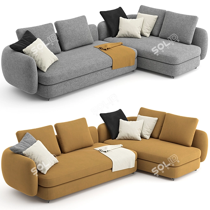 Luxurious Saint Germain Sofa 04 by Poliform 3D model image 1