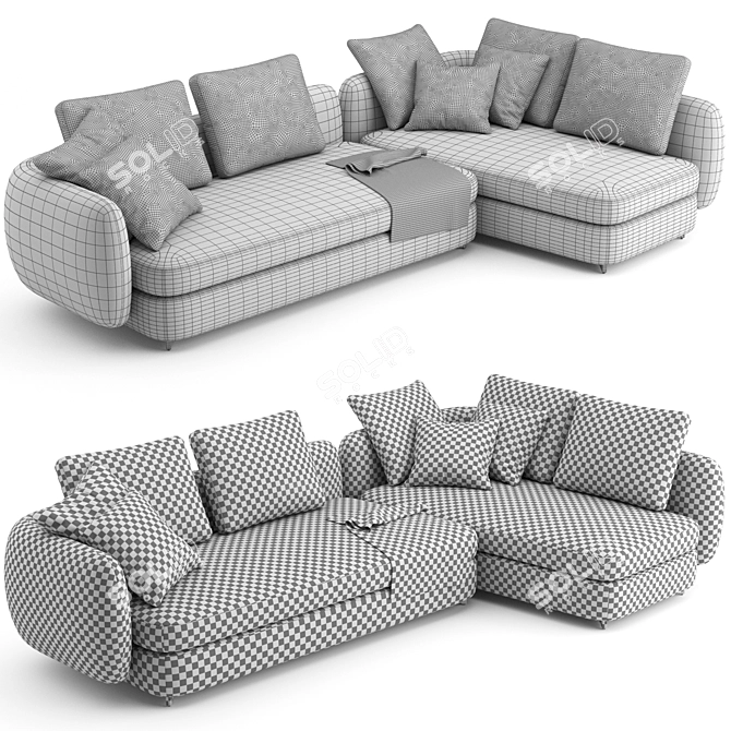 Luxurious Saint Germain Sofa 04 by Poliform 3D model image 2