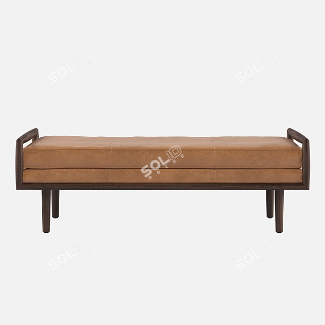 Ansa Charme Tan Bench: Stylish and Comfortable Seating Solution 3D model image 1