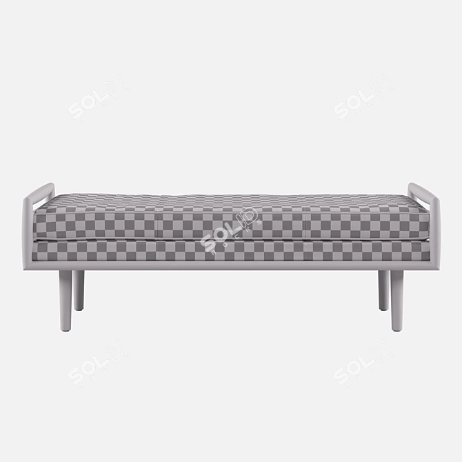 Ansa Charme Tan Bench: Stylish and Comfortable Seating Solution 3D model image 5