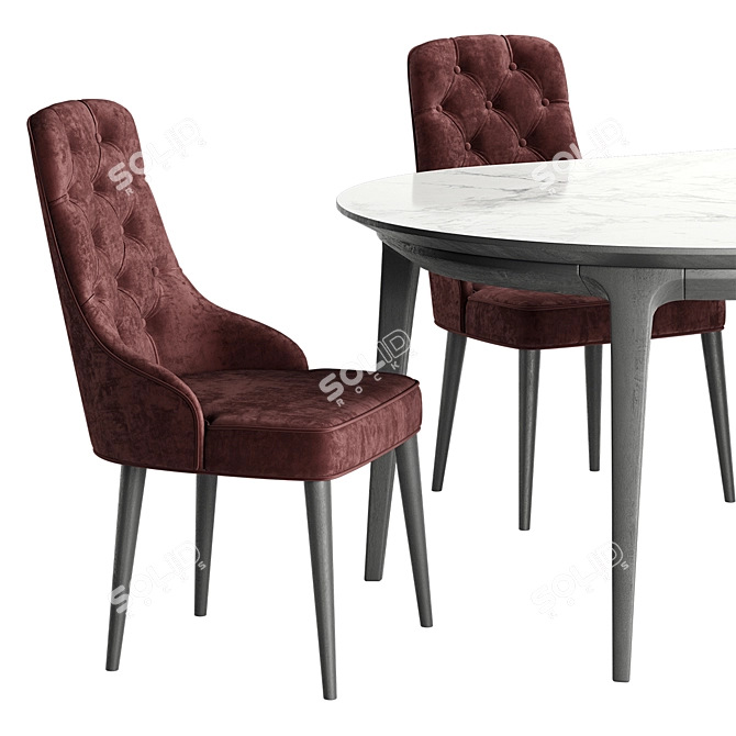 OTTI Chair TABLE: Compact and Stylish 3D model image 3