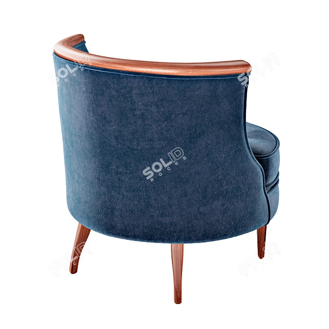 Mid-Century Tufted Bixby Chair 3D model image 3