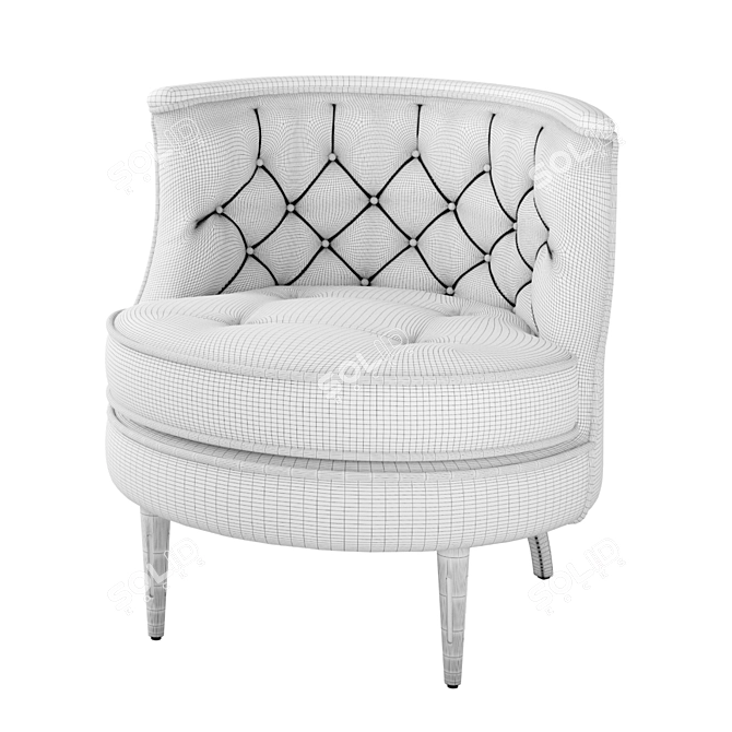 Mid-Century Tufted Bixby Chair 3D model image 5