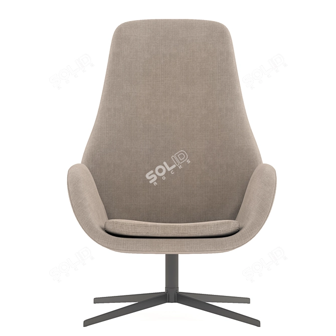 Comfy Swivel Armchair 3D model image 2