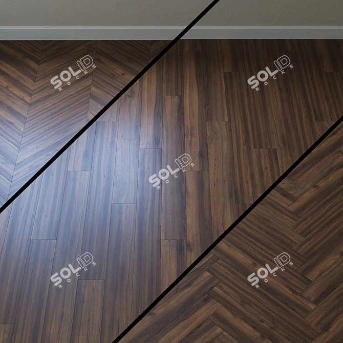 Roman Walnut Laminate Flooring 3D model image 1