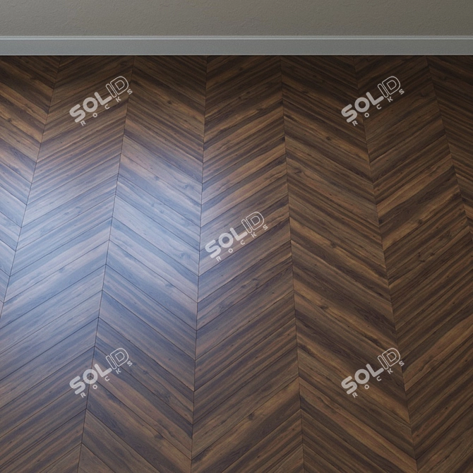 Roman Walnut Laminate Flooring 3D model image 3