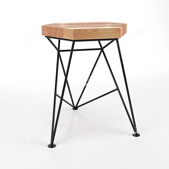 Spike Stool: Modern & Stylish 3D model image 1