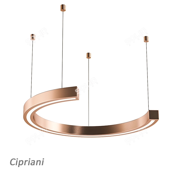 Luxury Chandeliers Set310: Cipriani Homood, LUSSOLE & More 3D model image 2