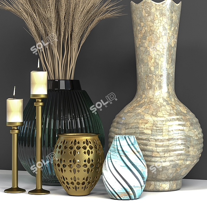 Elegant Decor Set 3D model image 2