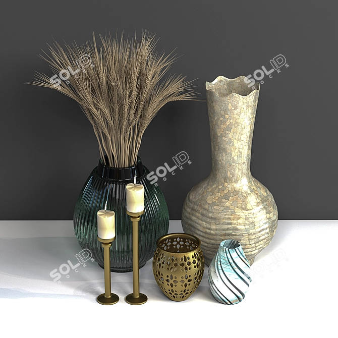 Elegant Decor Set 3D model image 4