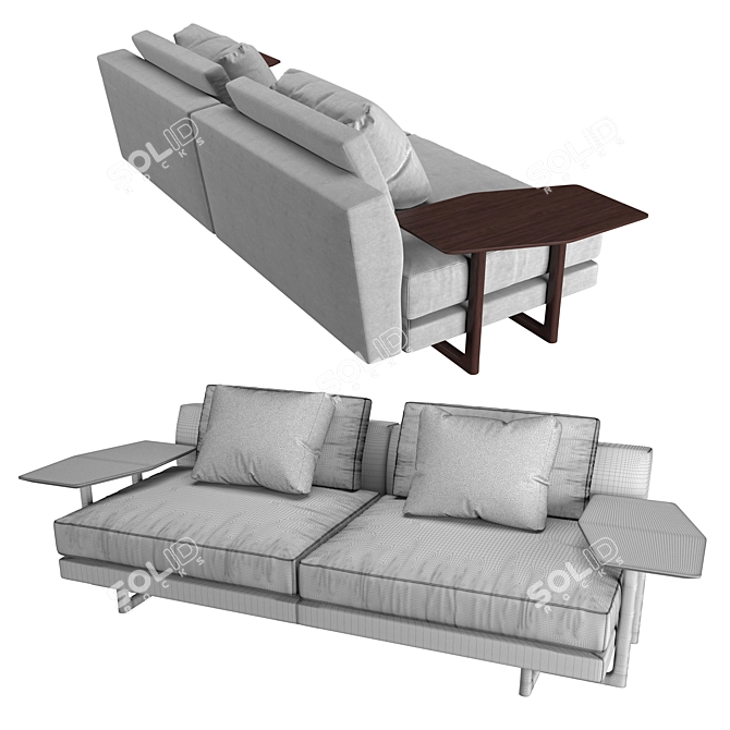 Porada Abacus 2-Seater Sofa 3D model image 3