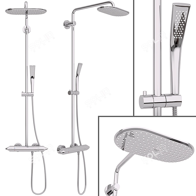 Grohe Veris 300: Ultimate Rainshower System 3D model image 1