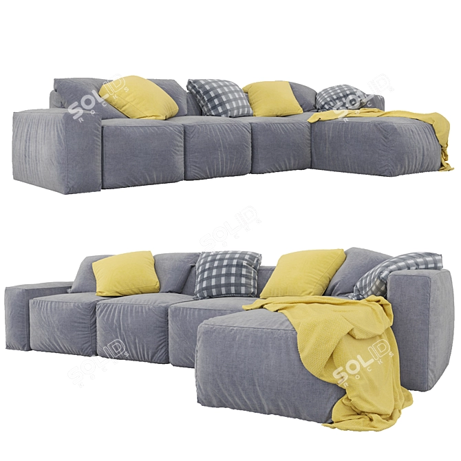 Modern Bonaldo Peanut B Sofa 3D model image 1