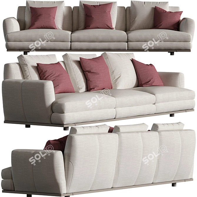 Poltrona Frau Come Together: Stylish and Spacious Seating Solution. 3D model image 3