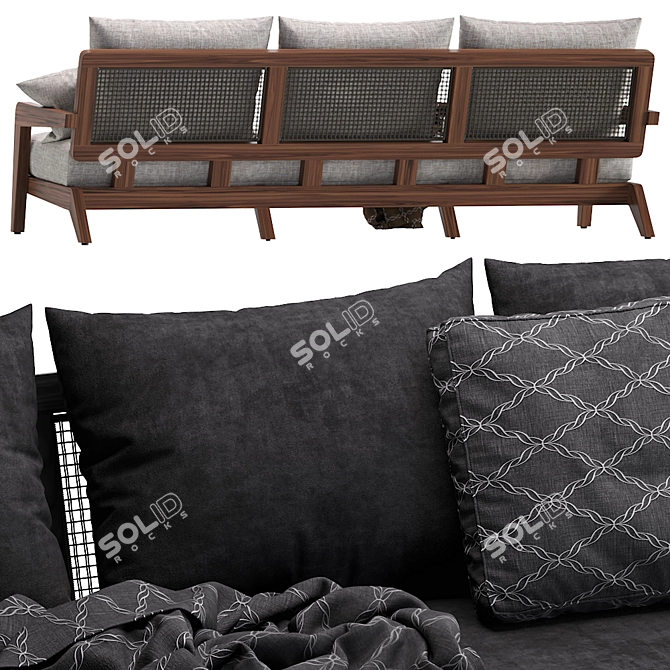 Coco Republic Modern Outdoor Sofa 3D model image 2