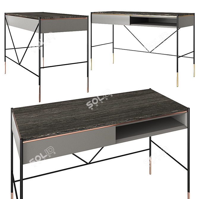 Era Secretary Desk: Stylish and Functional 3D model image 1