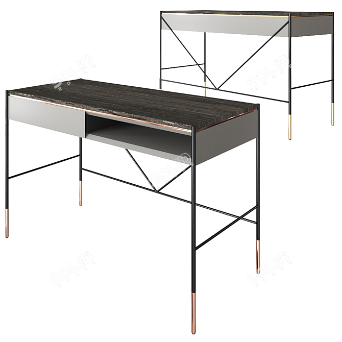 Era Secretary Desk: Stylish and Functional 3D model image 2