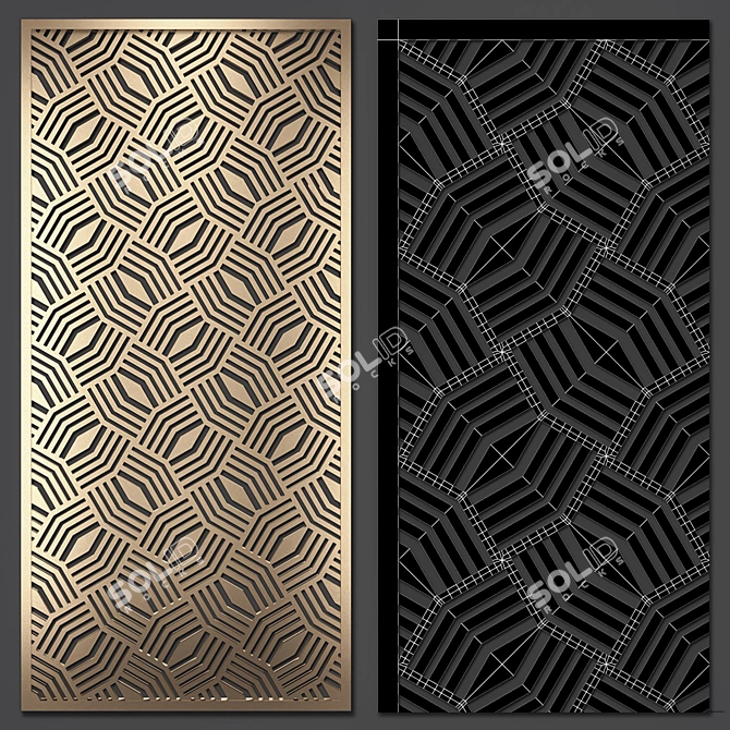 Modern Decorative Room Dividers 3D model image 2