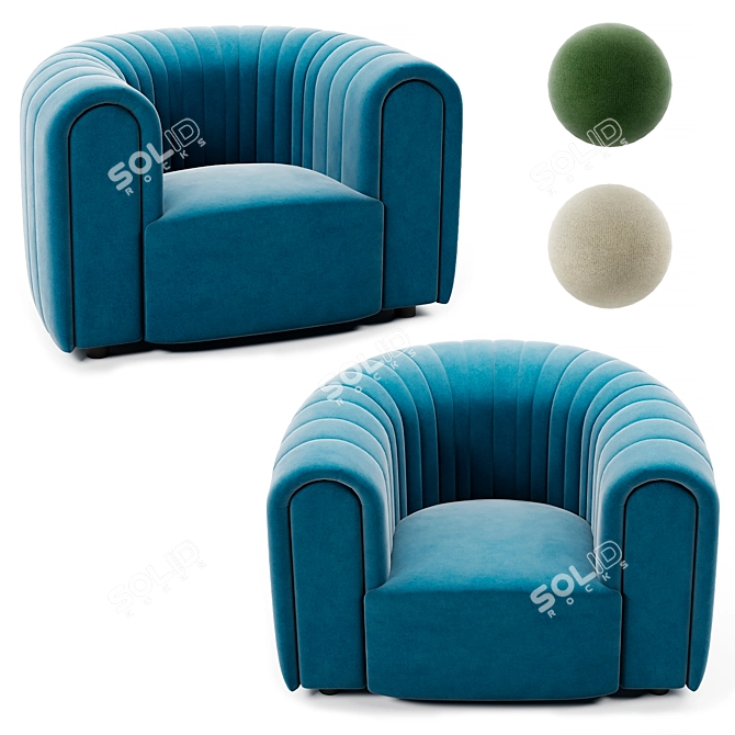 Elegance Redefined: Core Armchair 3D model image 3