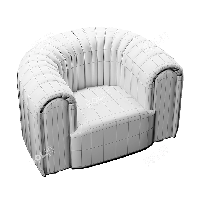 Elegance Redefined: Core Armchair 3D model image 5