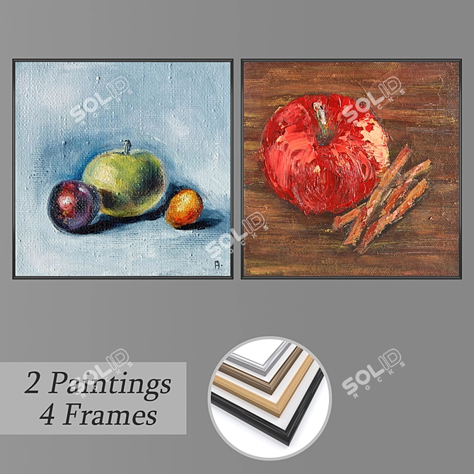 Modern Wall Art Set - No. 2474 3D model image 1