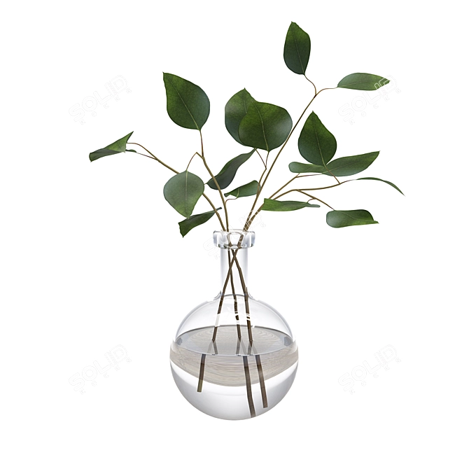 Elegant Branches Vase 3D model image 3