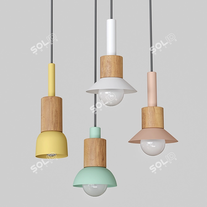 Scandinavian Style Colorful Light fixtures 3D model image 1