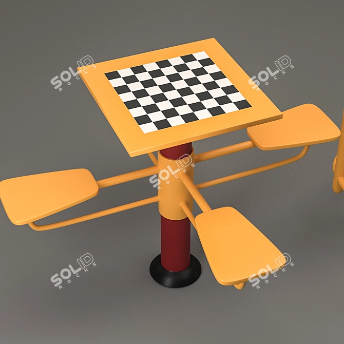 Vibrant Metal Amusement Park Set 3D model image 3