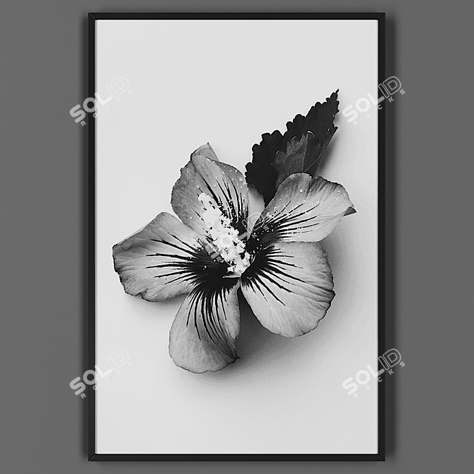 Black Framed Artwork 3D model image 1