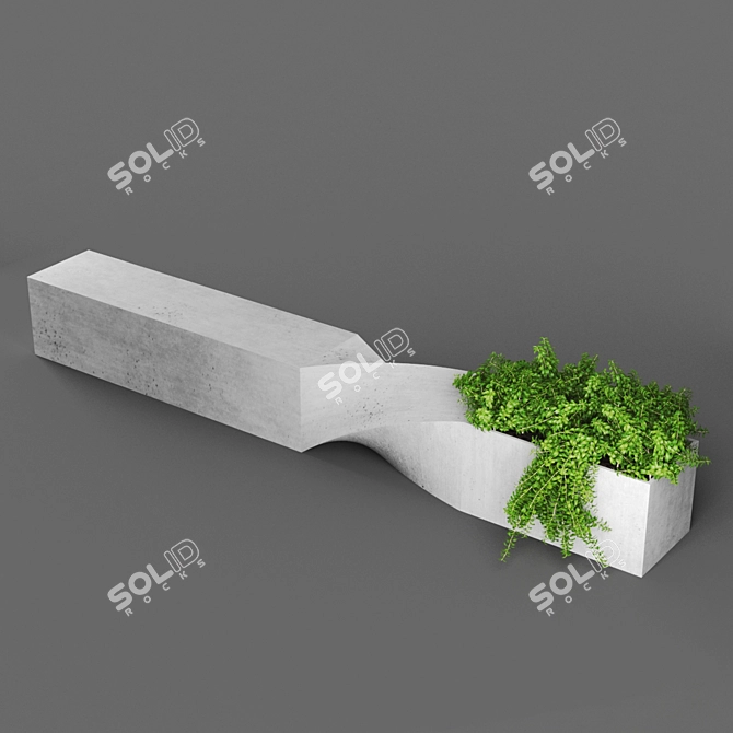 Unique Poly Bench 854K 3D model image 2