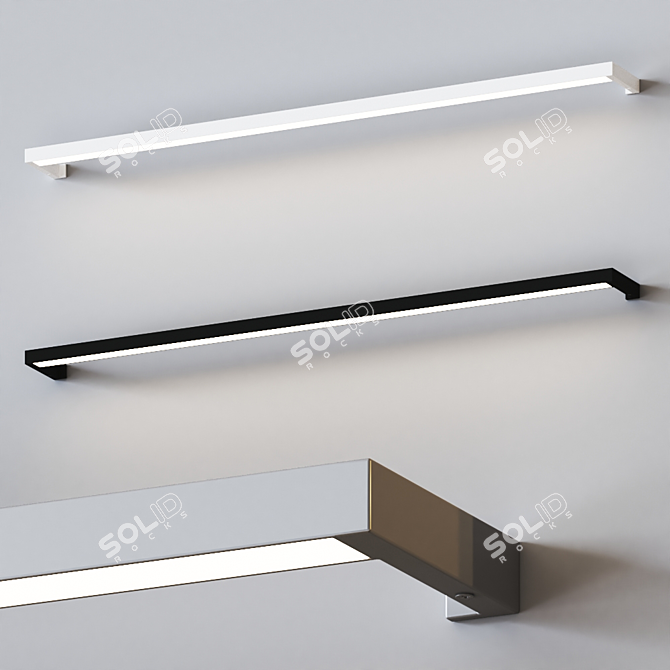 Sleek LED Wall Light 3D model image 1