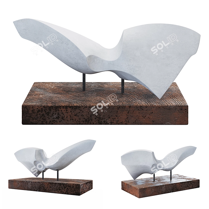 Organic Flight Sculpture 3D model image 1