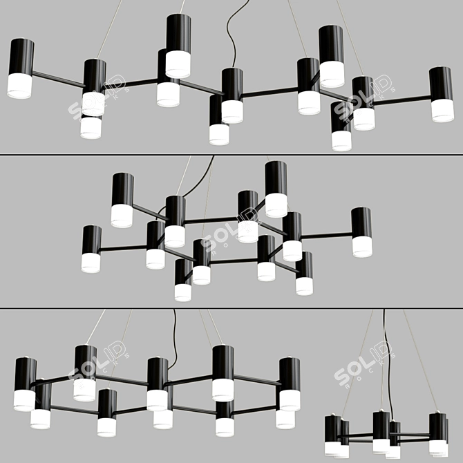 Molecular LED Pendant Light 3D model image 1
