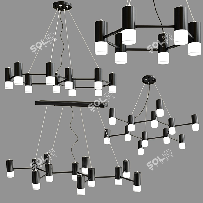 Molecular LED Pendant Light 3D model image 2