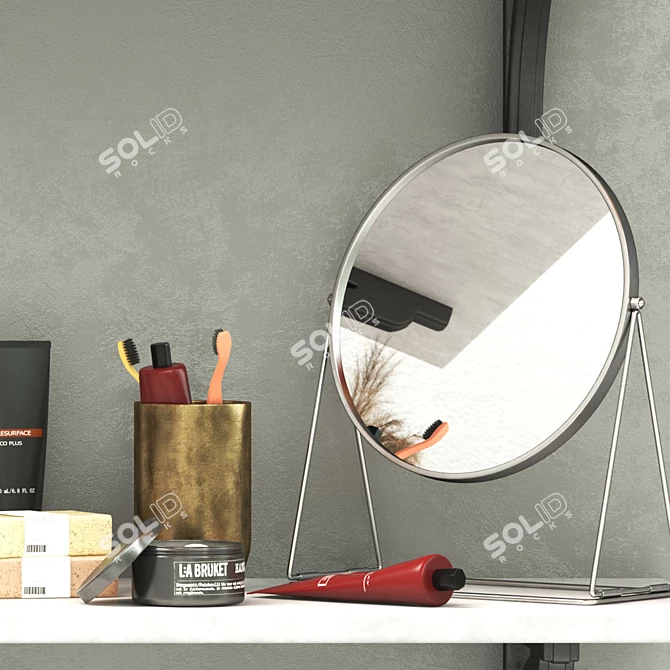  Stylish Bathroom Accessories Set 3D model image 3