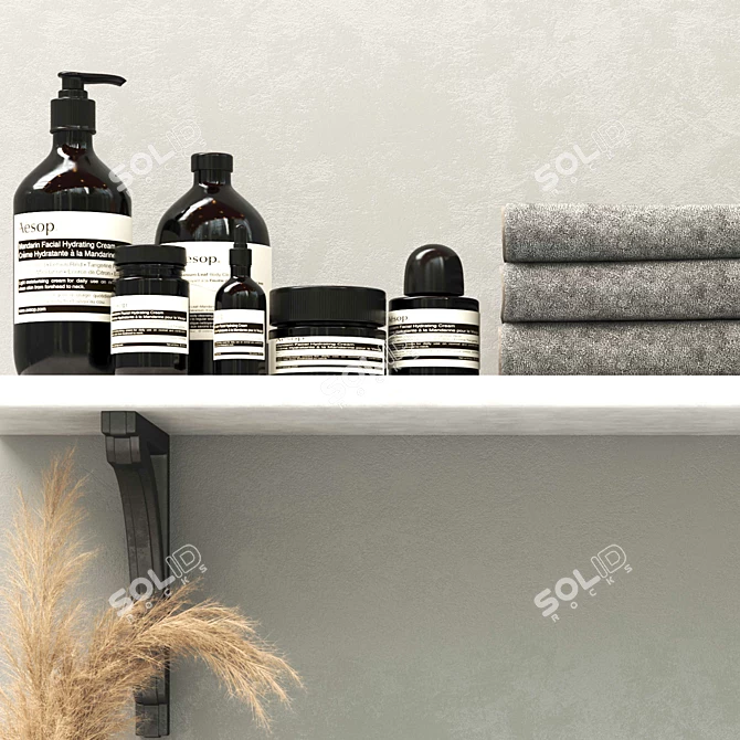  Stylish Bathroom Accessories Set 3D model image 4