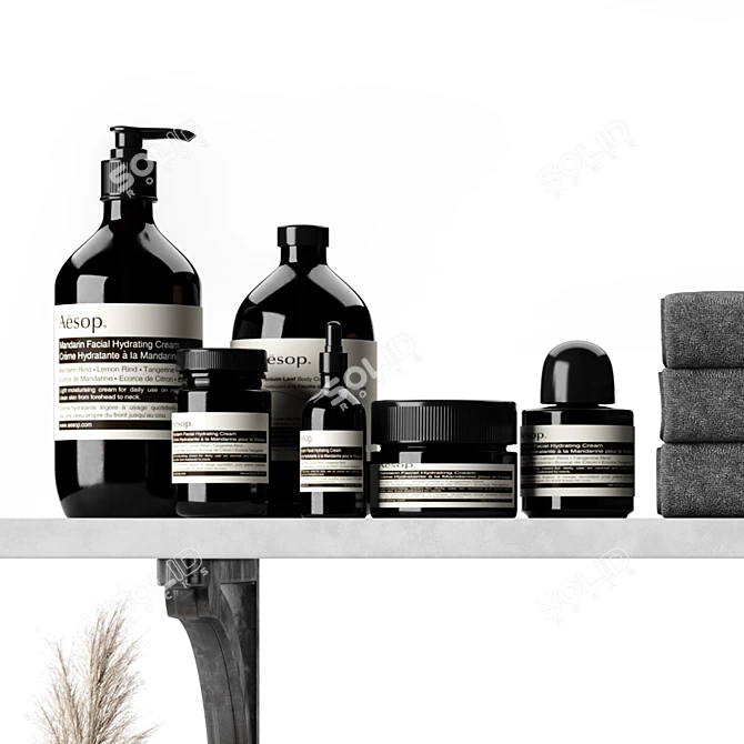  Stylish Bathroom Accessories Set 3D model image 7