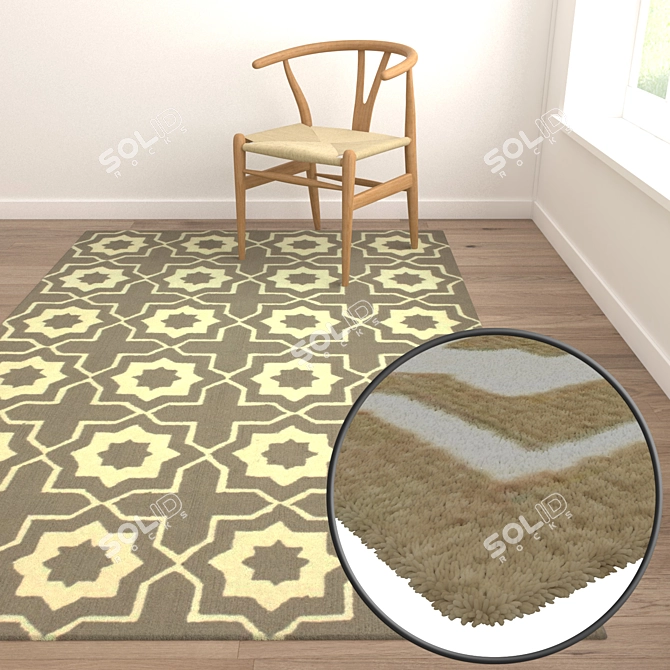 Luxury Carpet Set: High-Quality Textures 3D model image 5