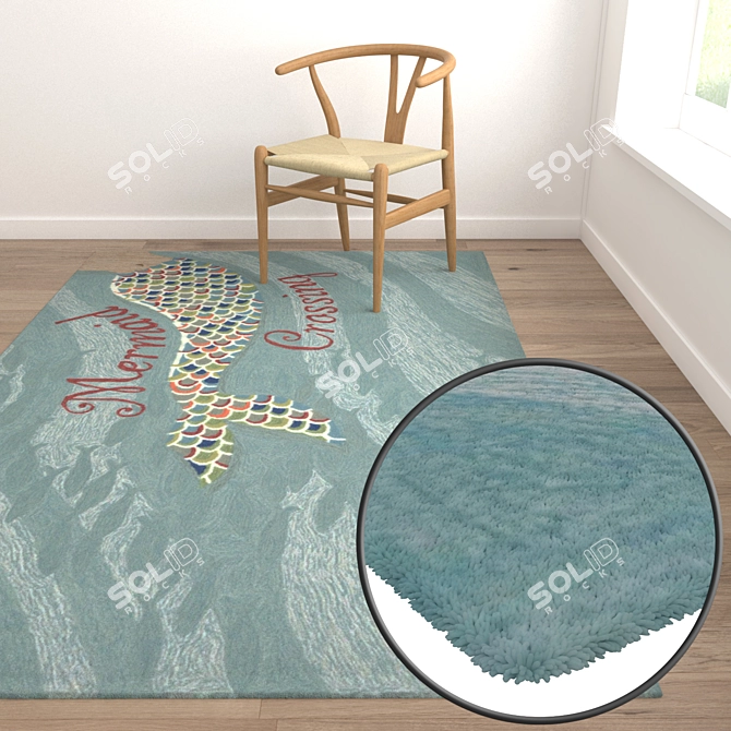 Luxurious Carpet Set | High-Quality Textures 3D model image 5